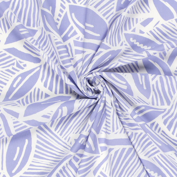 Satin de coton tissu Lilas imprimé 