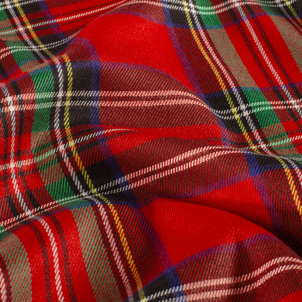Gabardine Stretch fabric Checks Red