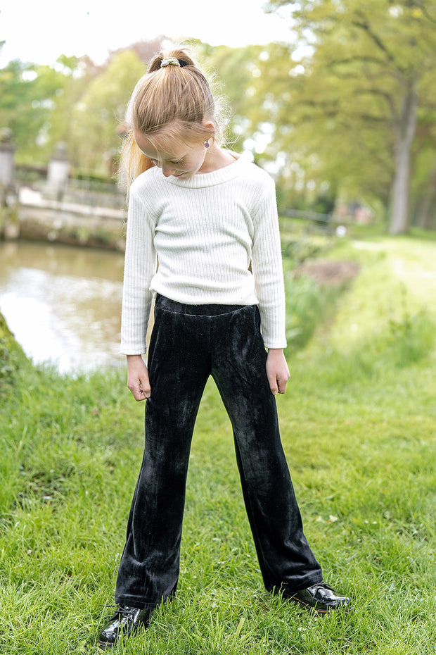 Velvet fabric Unicolour Black