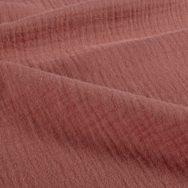 Muslin fabric Unicolour Brique