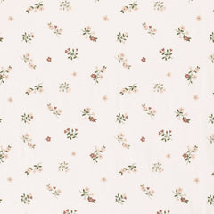 Katoen Jersey bedrukt Bloemen Gebroken wit