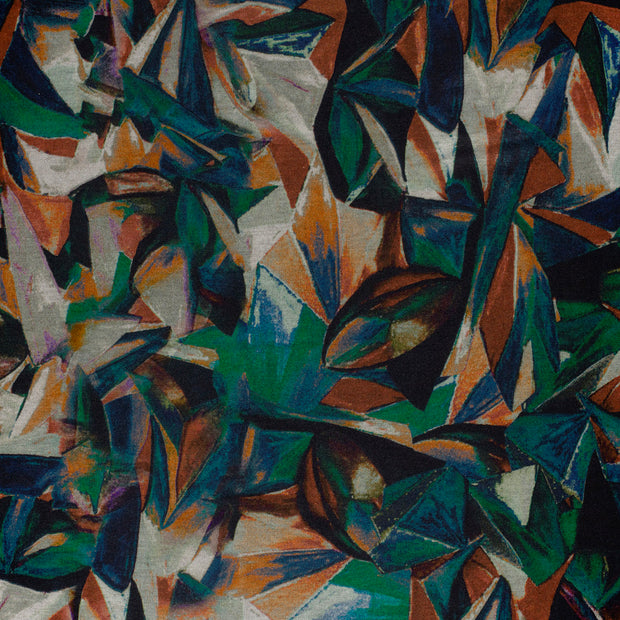 Poly Viscose Jerséis tela Verde mate 
