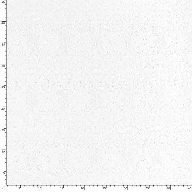 Encaje tela Flores Blanco óptico