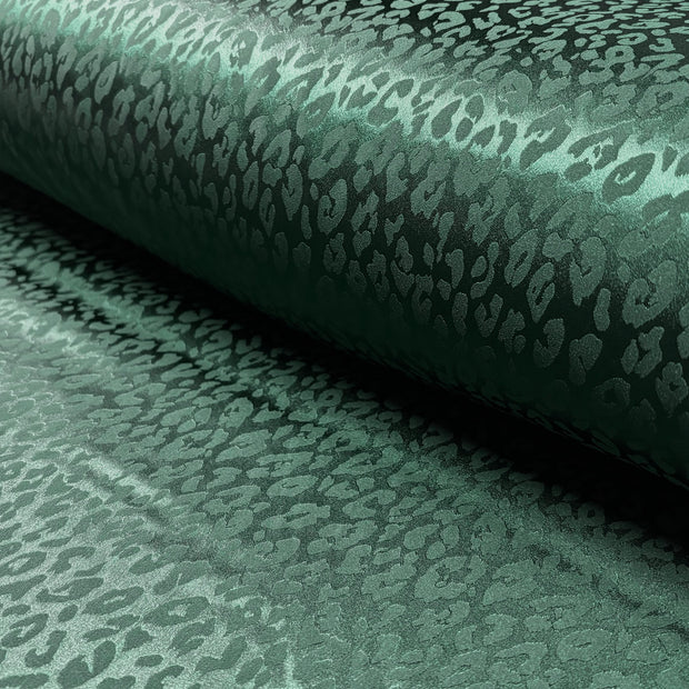 Satin Jacquard fabric Unicolour Dark Green