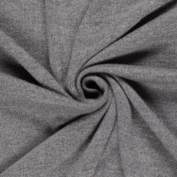 Heavy Knit tela Melange Gris