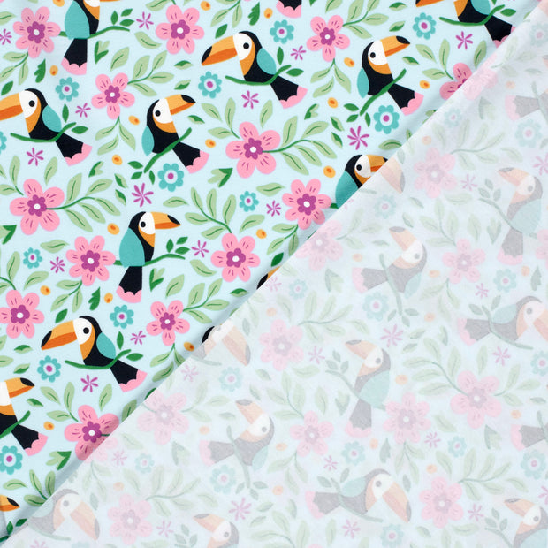 Cotton Jersey fabric Birds printed 