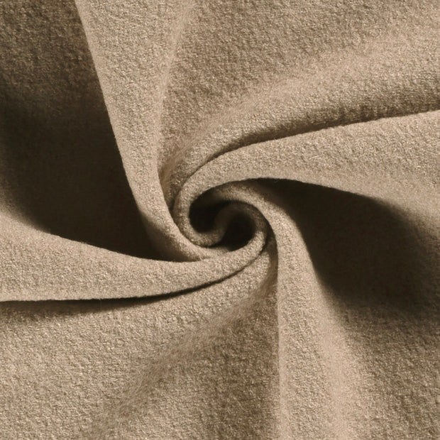 Walkloden fabrik Uni Beige