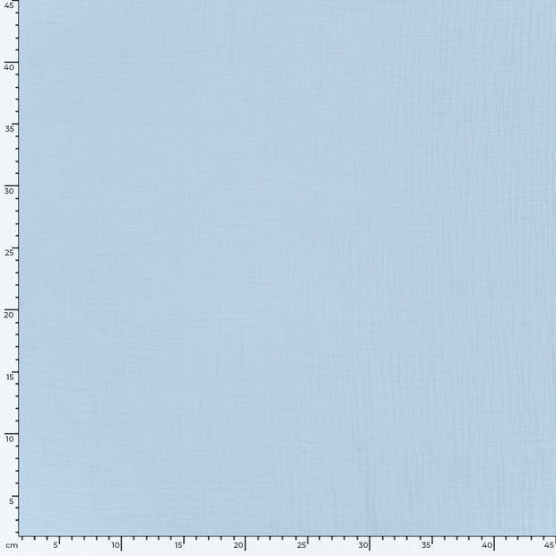 Muslin fabric Unicolour Light Blue