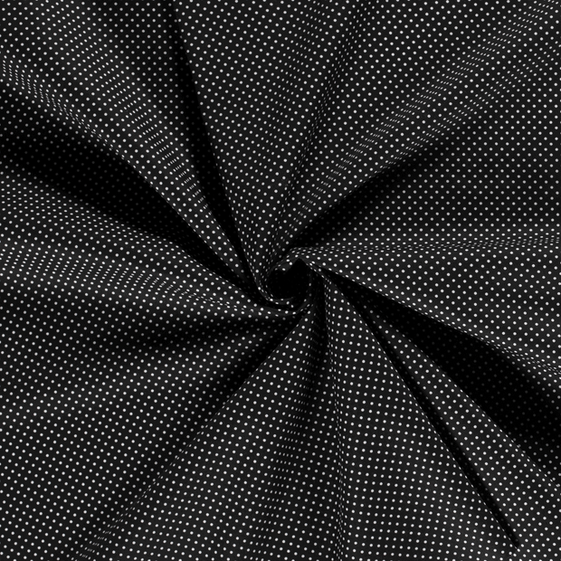Cotton Poplin fabric Black printed 