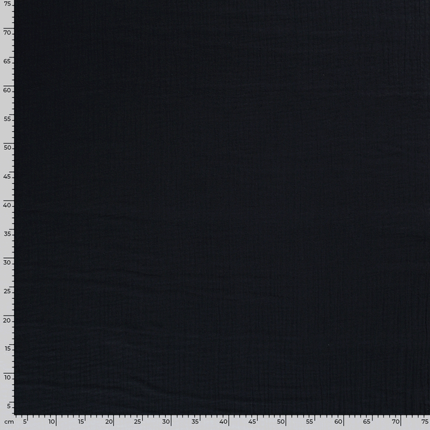 Muslin Triple Layer fabric Unicolour Navy