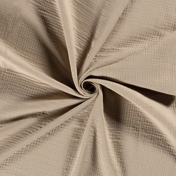 Dreilagiger Musselin fabrik Beige 