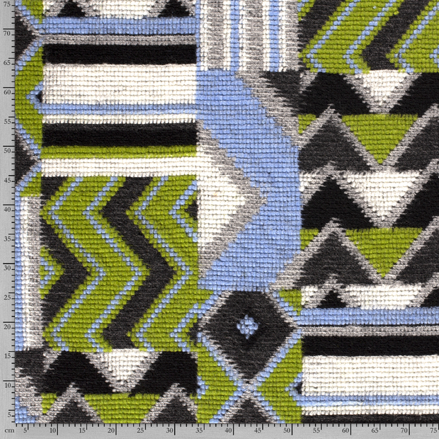 Heavy Knit fabric Abstract Black