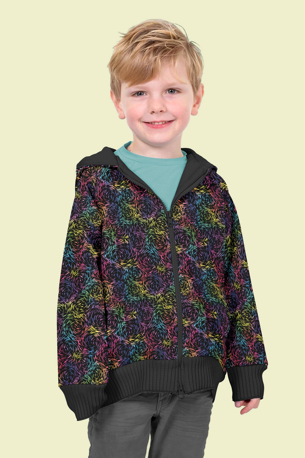 Softshell fabric Abstract Black