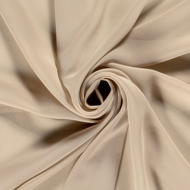 Chiffon fabrik Uni Beige