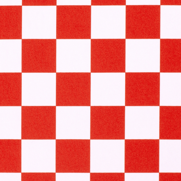Power Stretch fabric Checks Red