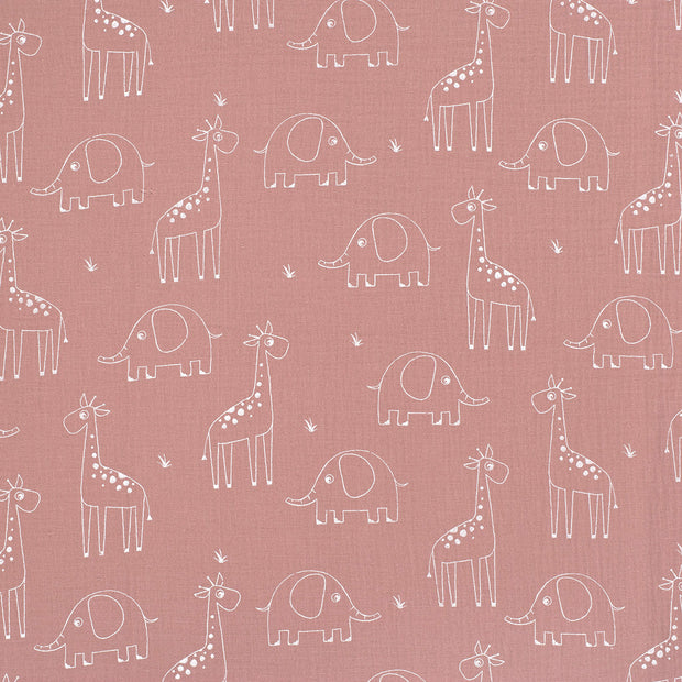 Muslin fabric Light Mauve matte 