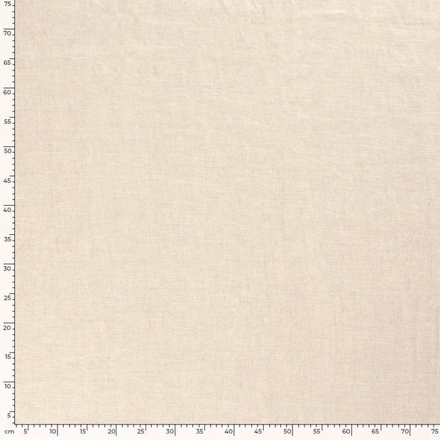 Pur Lin tissu Unicolore Ivory