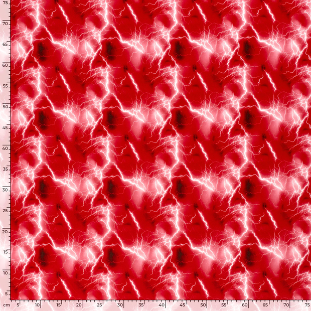 Polyester Jersey tela Luces Rojo