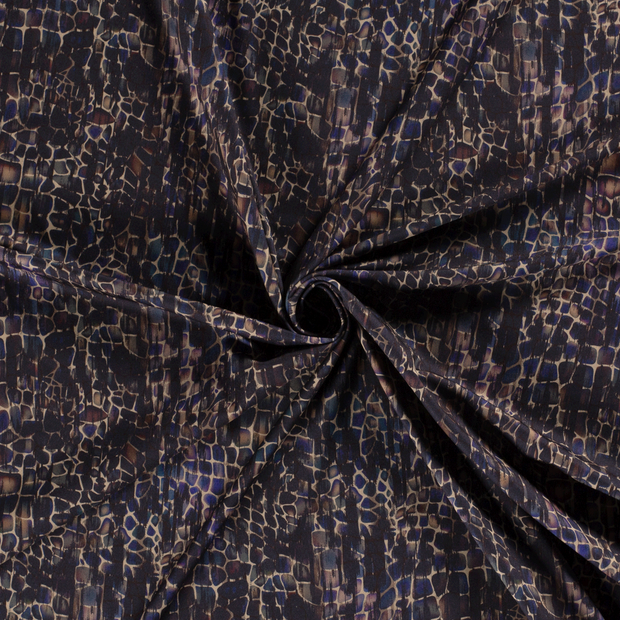 Sportswear Jersey fabric Black digital printed 