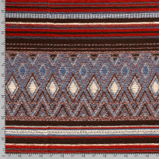 Heavy Knit fabric Abstract Brique