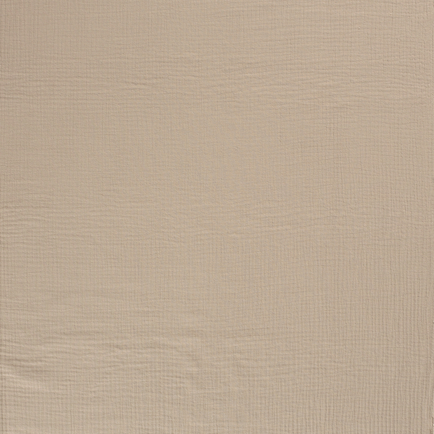 Dreilagiger Musselin fabrik Beige matt 