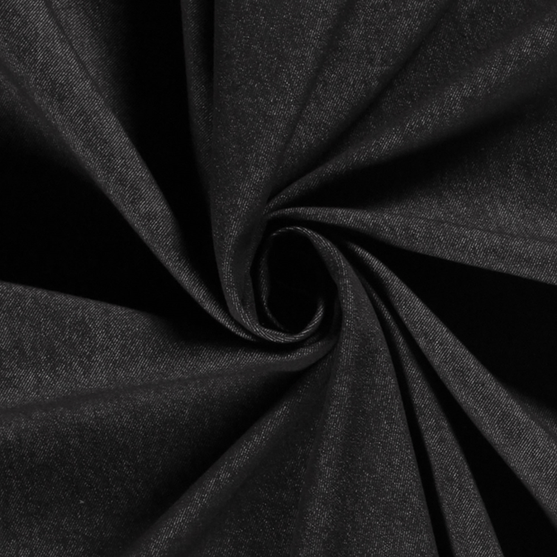 Denim Stretch fabric Unicolour Black