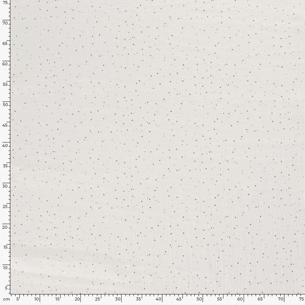 Muslin fabric Dots Off White