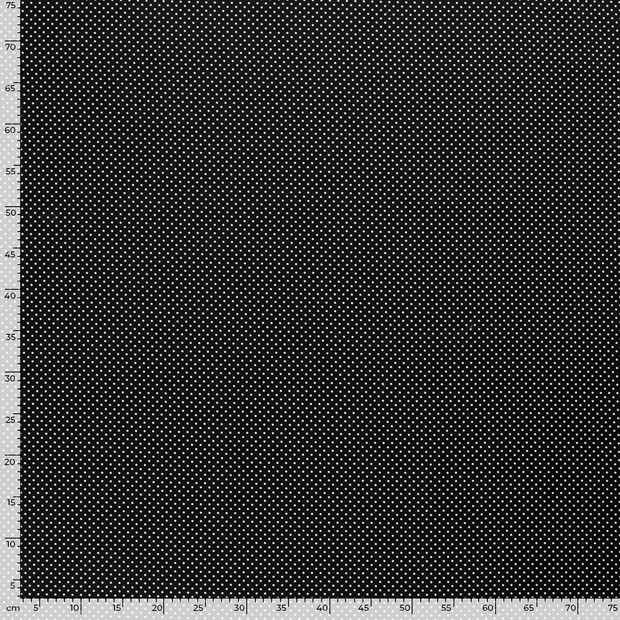 Cotton Poplin fabric Dots Black