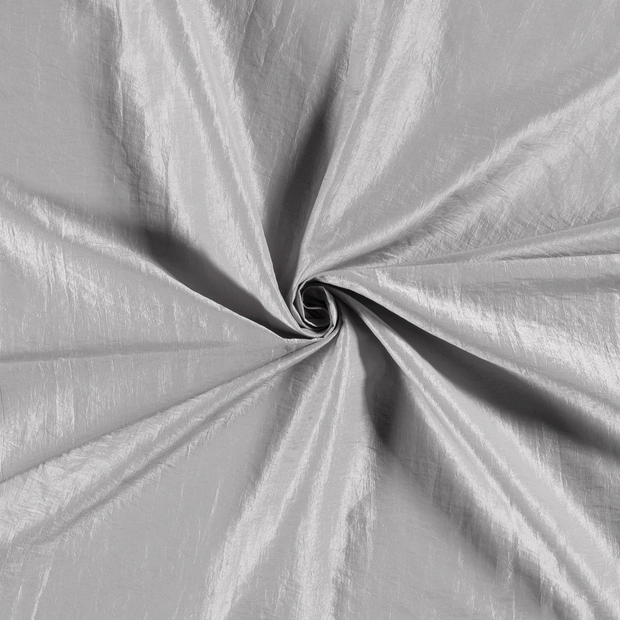 Taffeta fabric Light Grey crushed 