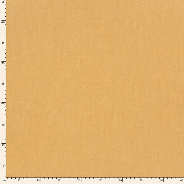 Lino Viscosa Tejido tela Unicolor Ocre