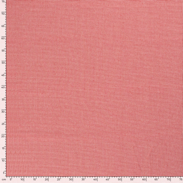 Cotton Poplin Yarn Dyed fabric Checks Red