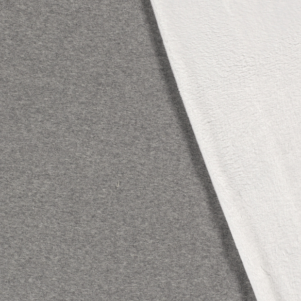 Alphen Fleece fabric Unicolour Dark Grey