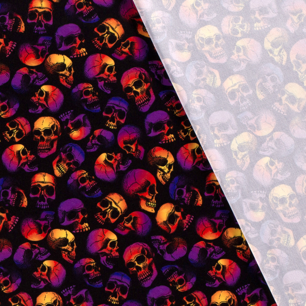 Polyester Jersey tela Calaveras estampado con lámina 
