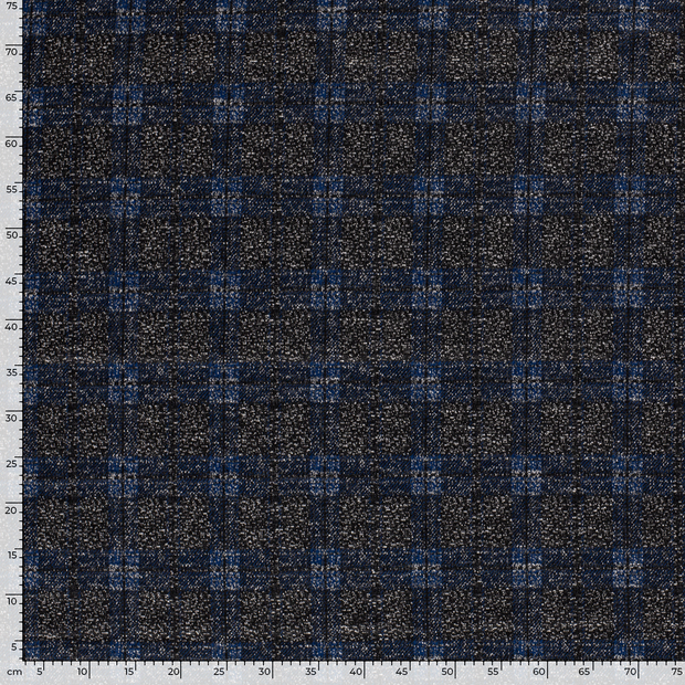 Jacquard fabric Checks Petrol