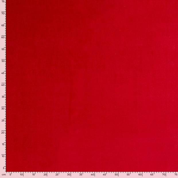Nicky velours fabric Unicolour Red