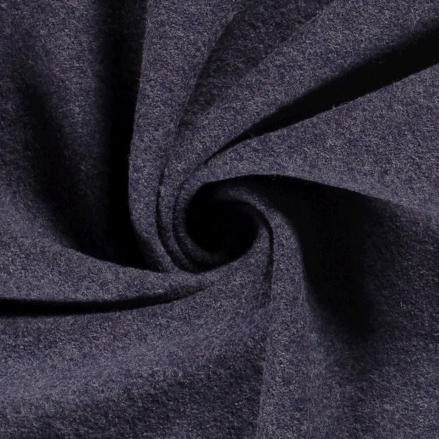 Wool Boucle fabric Unicolour Carbon