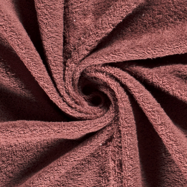 Terry Towelling fabric Unicolour Old Pink