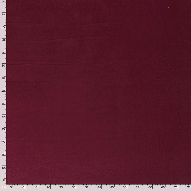 Velvet fabric Unicolour Wine red