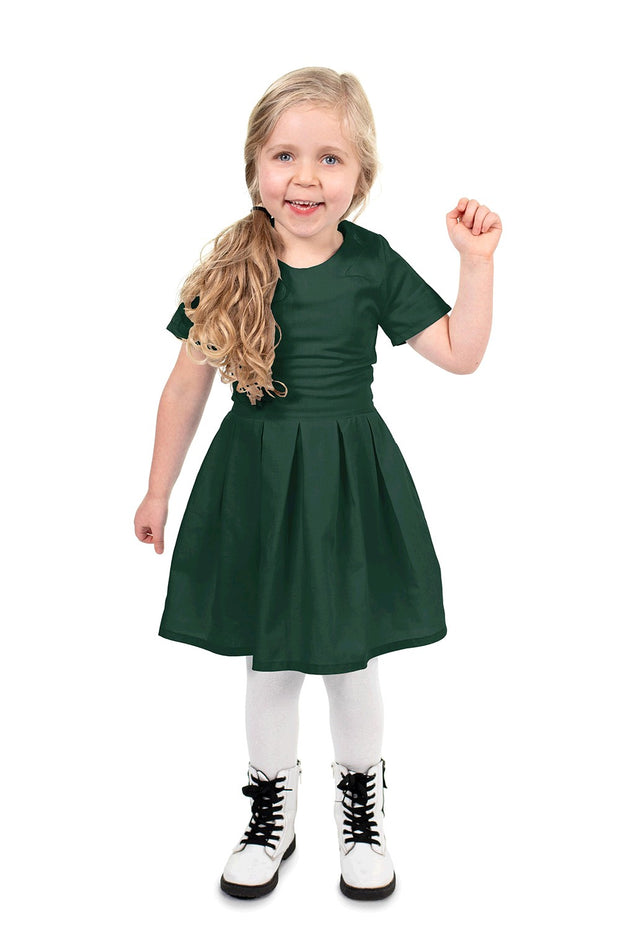 Algodón Popelina tela Unicolor Verde oscuro