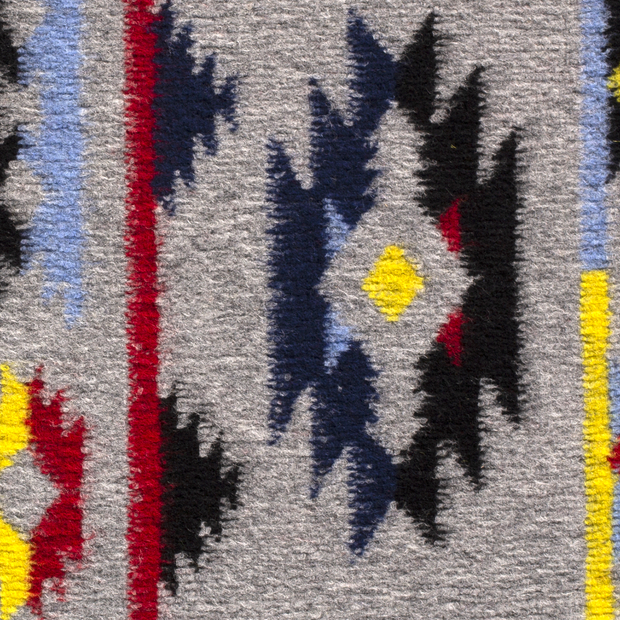 Heavy Knit fabric Abstract Light Grey