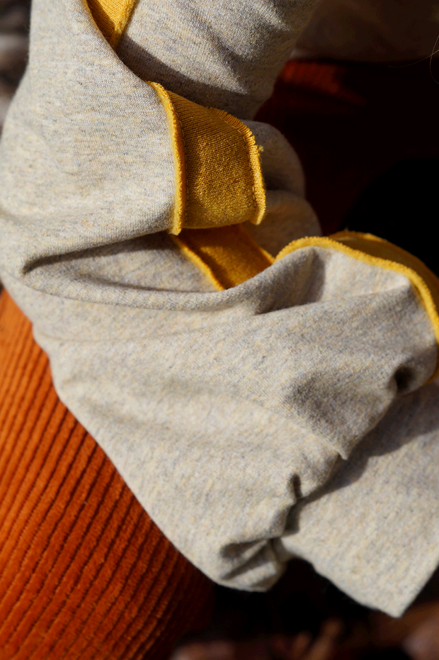 Jogging fabric Unicolour Oker