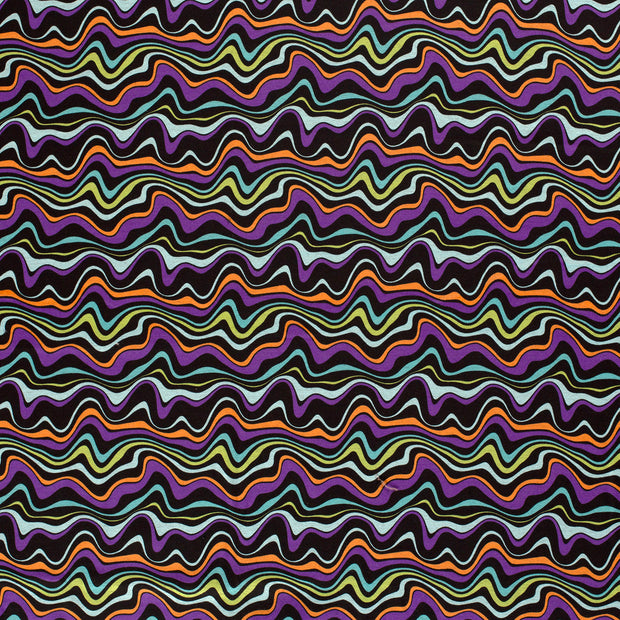 Alphen Fleece fabric Black soft