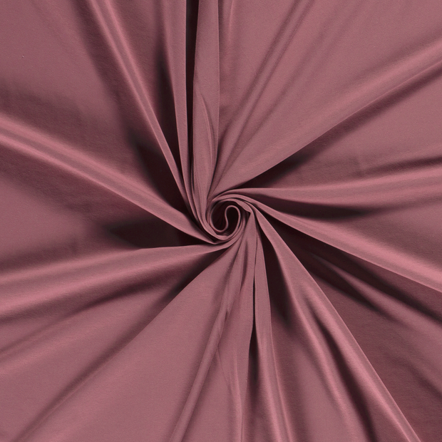 Jersey de Coton GOTS tissu Vieux rose 