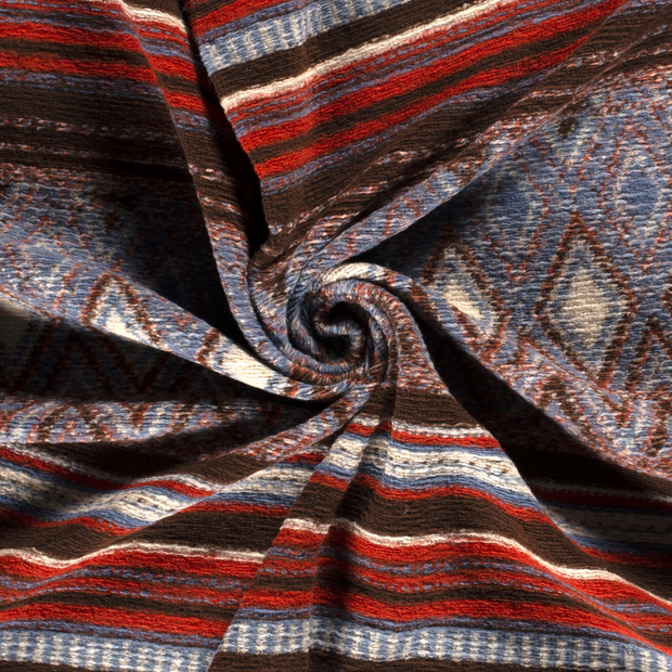 Heavy Knit fabric Brique brushed 