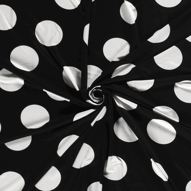Viscose Vortex Jersey fabric Black printed 