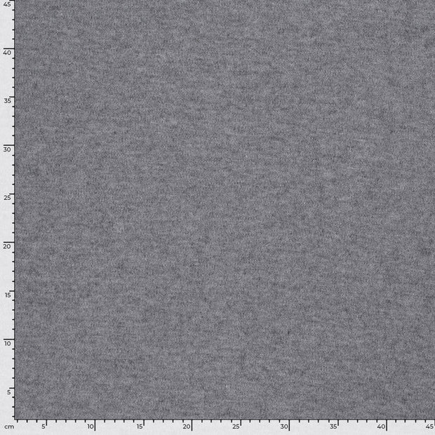 Heavy Knit fabric Melange Dark Grey