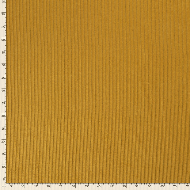 Velours Côtelé 4.5w tissu Unicolore Ocre