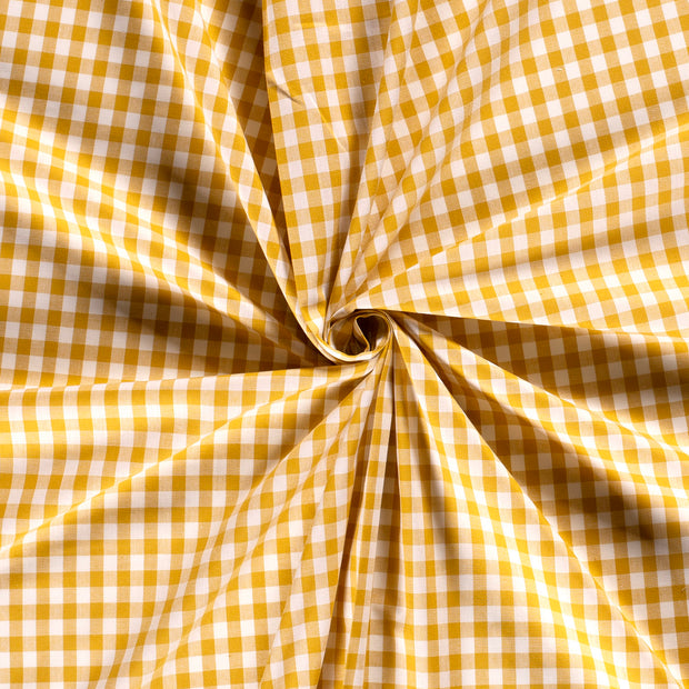 Cotton Poplin Yarn Dyed fabric Oker 