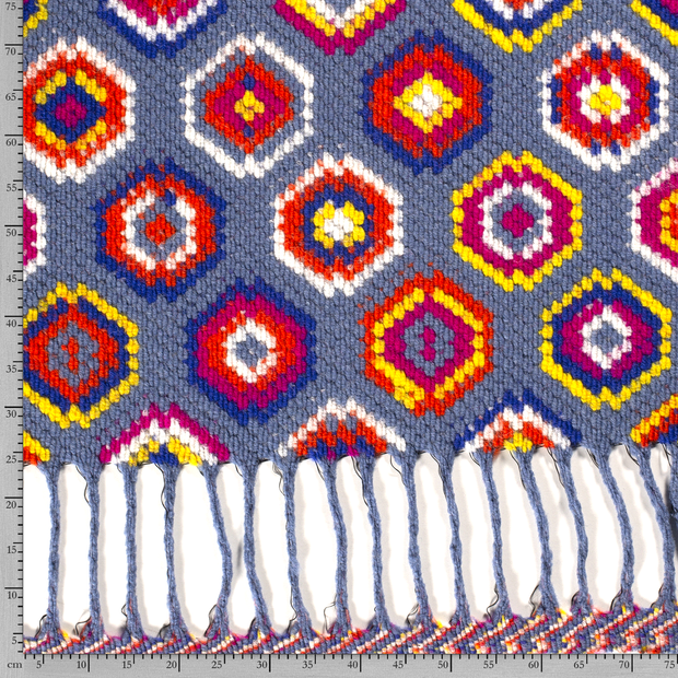 Heavy Knit fabric Abstract Aqua