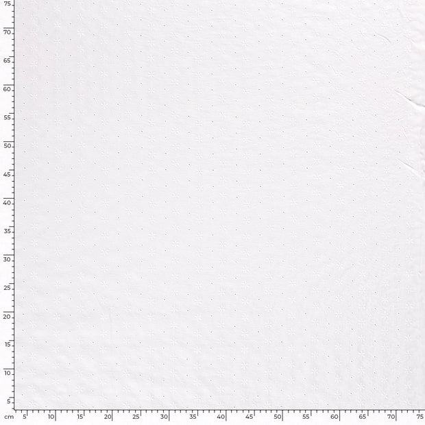Cotton Poplin fabric Stars White